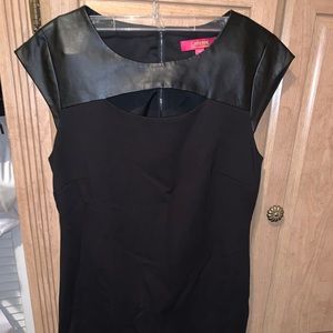 Little Black Dress with Leather top